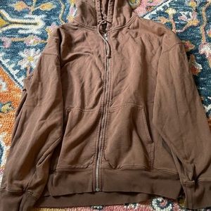 Brandy Melville john galt oversized full zip hoodie